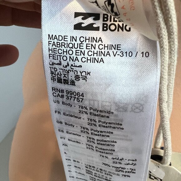 Billabong Sun Tribe Reversible Bikini Top Size Large Trilet NWT - Picture 15 of 16